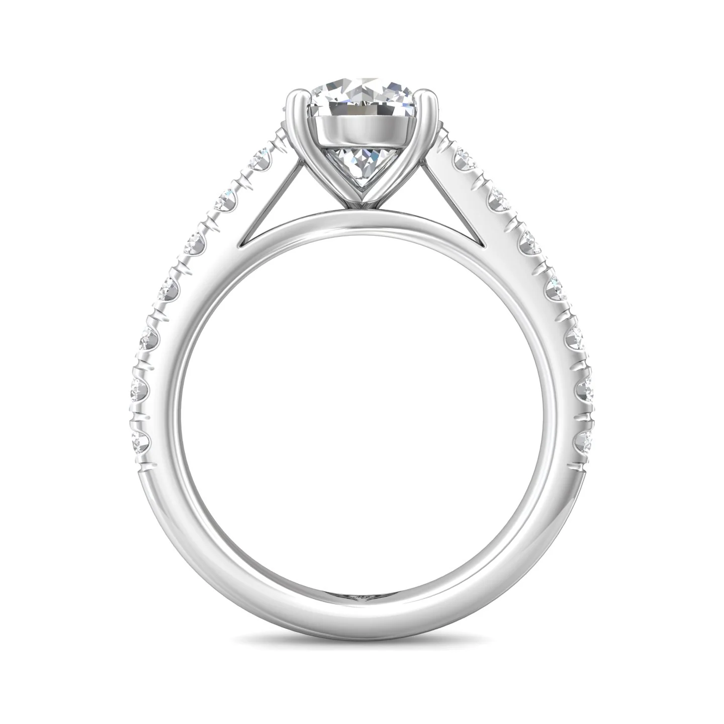 Martin Flyer Micropave Round Engagement Ring DERM18LPL-C-8.5RD - Image 3