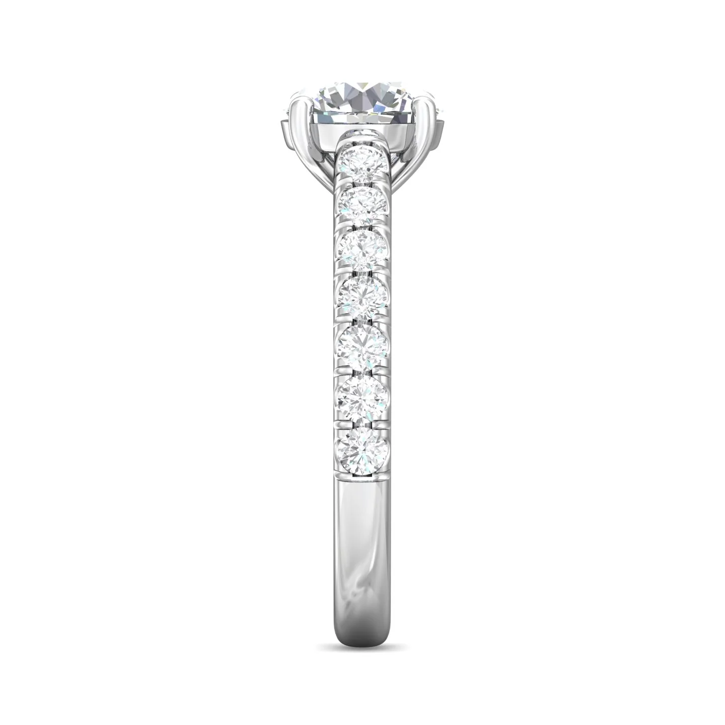 Martin Flyer Micropave Round Engagement Ring DERM18LPL-C-8.5RD - Image 4