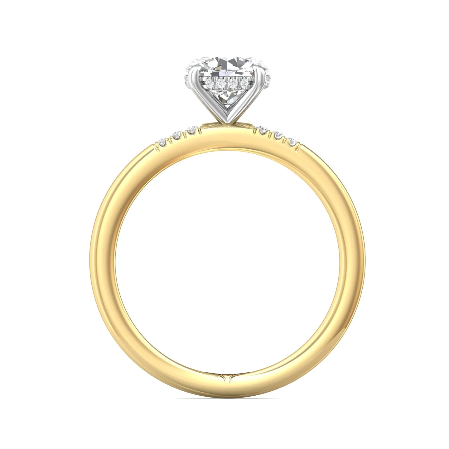 Martin Flyer Solitaire Round Engagement Ring DERS39XSRDRYZPL-C-8.0RD - Image 3
